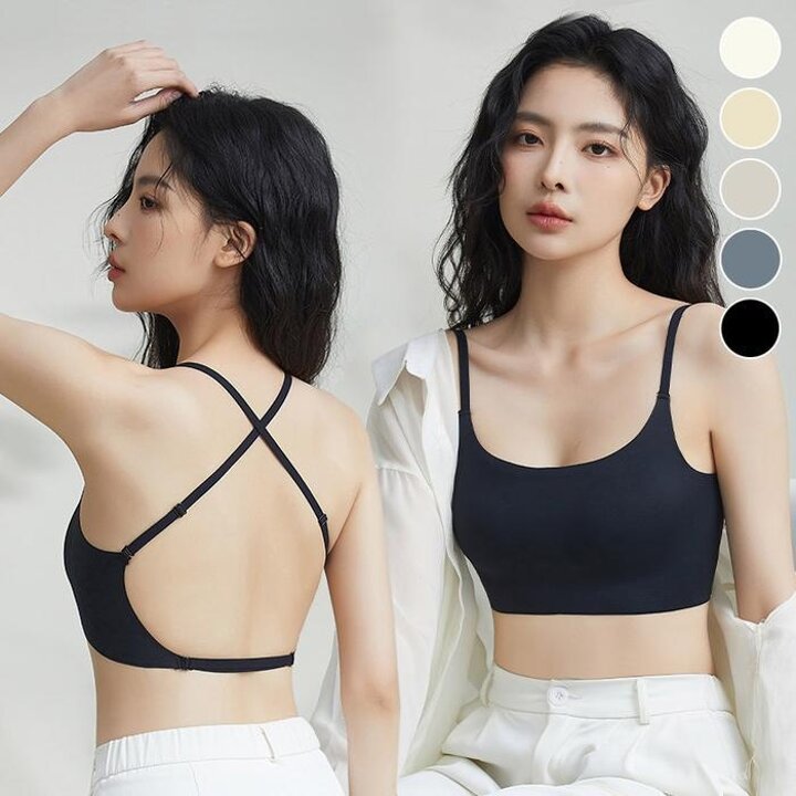 심리스헴라인두가지방식XU자형패드일체형얇고편한브라탑