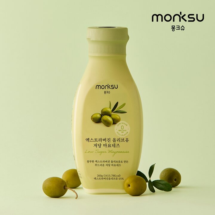 [몽크슈] 엑스트라버진 올리브유 저당 저칼로리 마요네즈260g