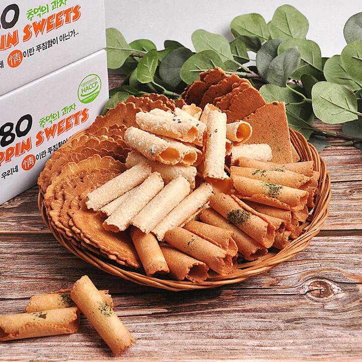 추억의 옛날과자 팝핀전병 900g 6박스  