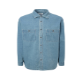 헤지스 남성 블루 데님 워크웨어 셔츠  (HZSH5D337B3)