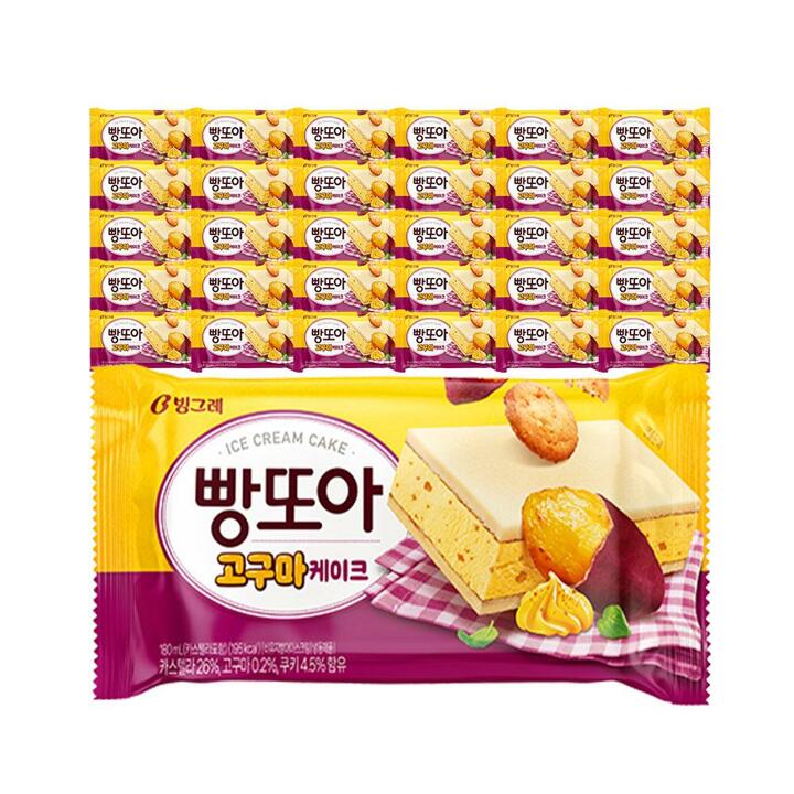 [G] 빙그레 빵또아 고구마케이크 30개 아이스크림