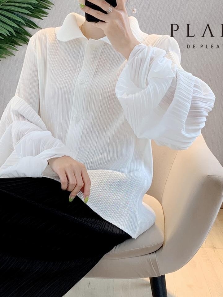 플라라 (77까지)볼륨슬리브블라우스PK2FBL004C