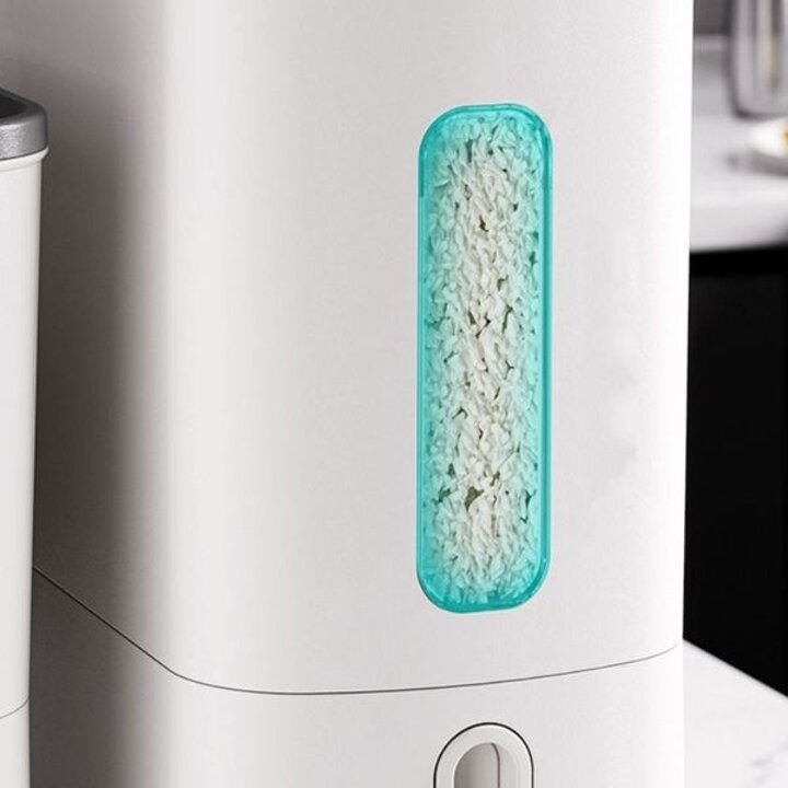 온휴 원터치 쌀통 OHR-12TW 12kg보관 투명계량창 해충차단[35527432]
