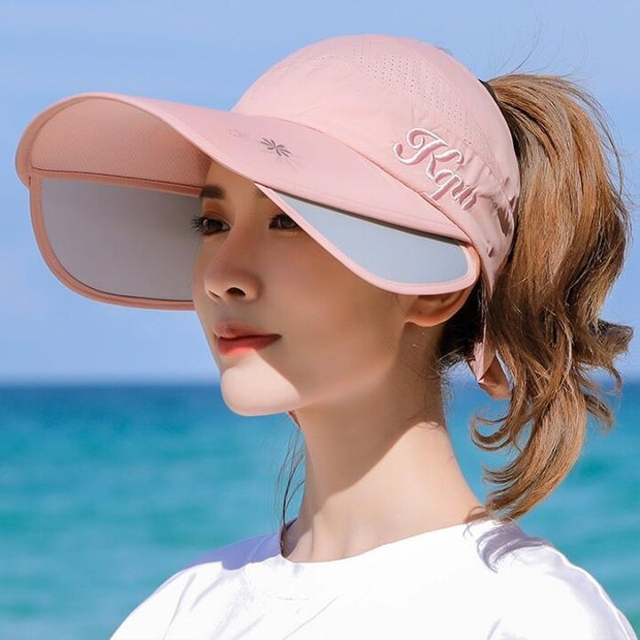 이중썬캡챙넓은모자옆날개여름바캉스여성모자