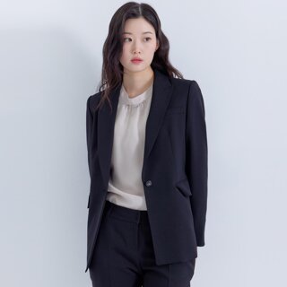 [지센] 피어로즈 원버튼 정장셋업 자켓 LFFJP991_BK
