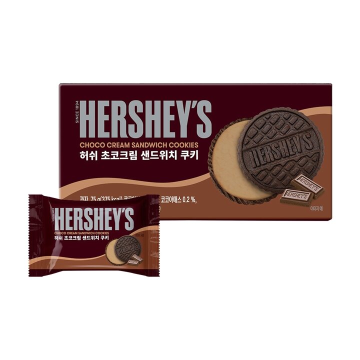 허쉬 초코크림 샌드위치 쿠키 75g