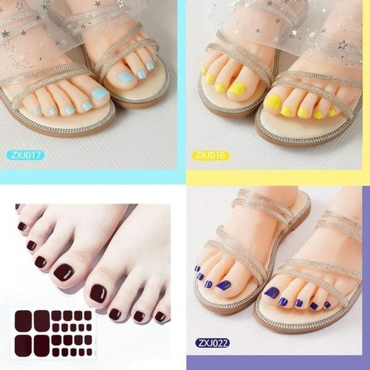심플 컬러 ZX 풋젤네일 셀프네일케어 붙이는 패티큐어 발젤네일