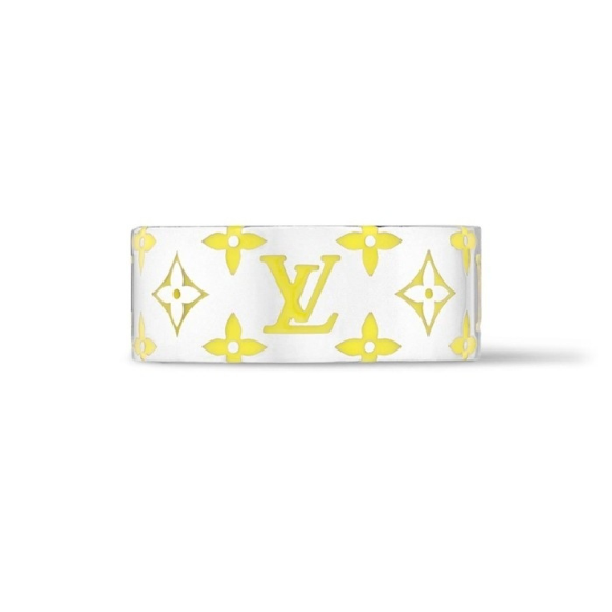26 FW 루이비통 LV Mosaic 모자이크 플레이풀 휴 솔리드 브라스 에나멜 링 반지