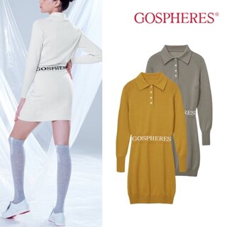 고스피어 GOSPHERES WOMAN WAIST LOGO COLLAR KNIT DRESS PW2WND43