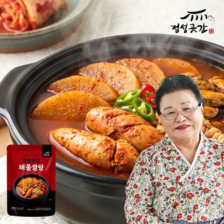 [s]정성곳간 강순의 명인의 시원 칼칼한 정성 해물알탕 400g 1팩