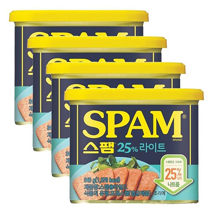 CJ 스팸 25프로 라이트 340g x4개