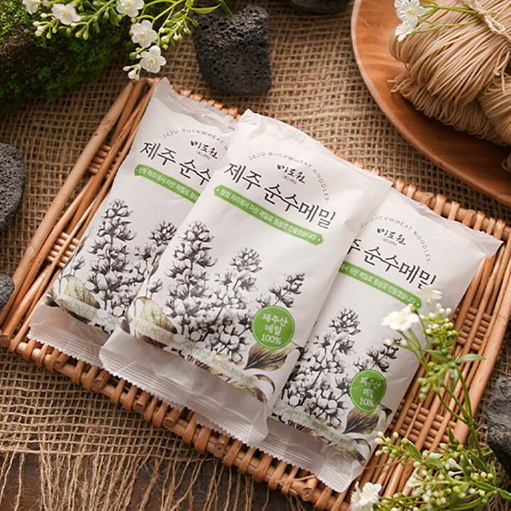 (m)[미도원]제주순수메밀세트 (메밀면 150g x 7팩 + 냉면육수 350g x 4팩 + 귤림양념장 50g x 3팩)