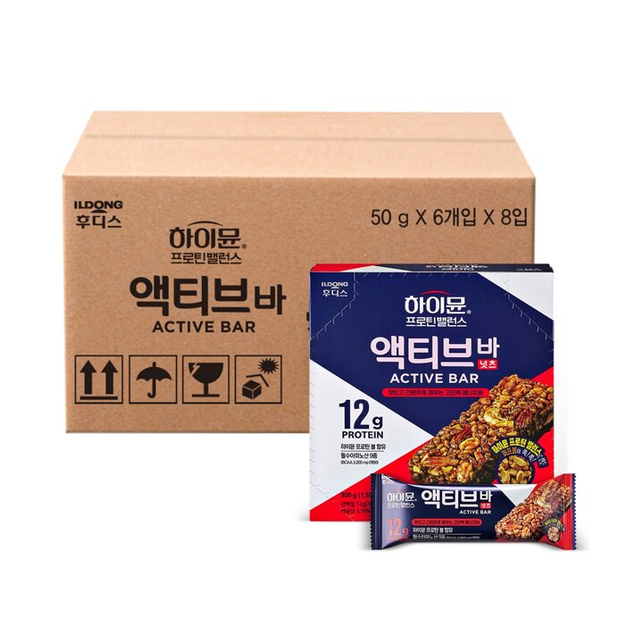 하이뮨 프로틴 밸런스 액티브 바 넛츠 50g 8박스(48입)