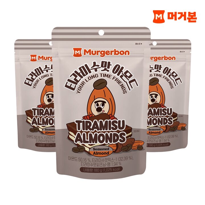 [G]머거본 티라미수맛아몬드 180G (NEW밍글링)*3개