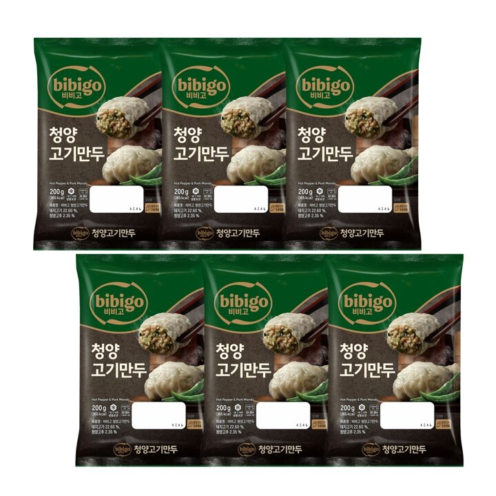CJ 비비고 청양고기만두 200g x 6봉