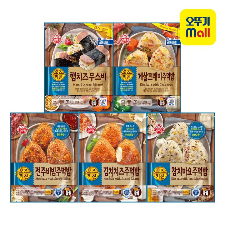 [본사직영] 오뚜기 주먹밥 3개 골라담기(게살크래미/김치치즈/참치마요/전주비빔/햄치즈)