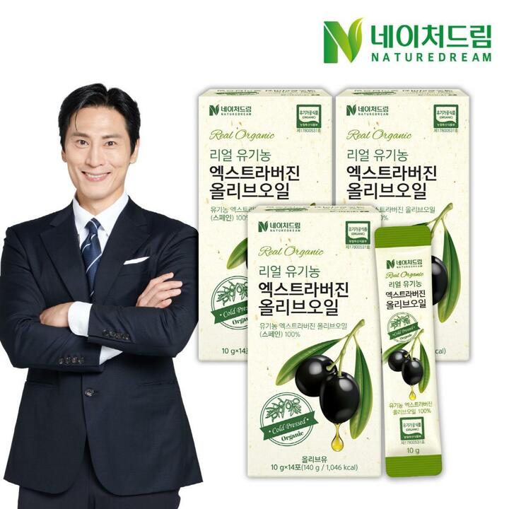 [S]네이처드림 리얼 유기농 엑스트라버진 올리브오일 스틱 10g x 14포 3박스