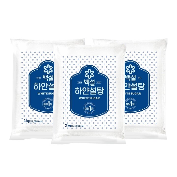 CJ 백설 하얀설탕 3kg x3개