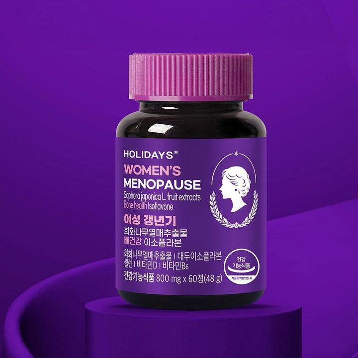 홀리데이즈 여성 갱년기 회화나무열매추출물 뼈건강 이소플라본 60정 5병