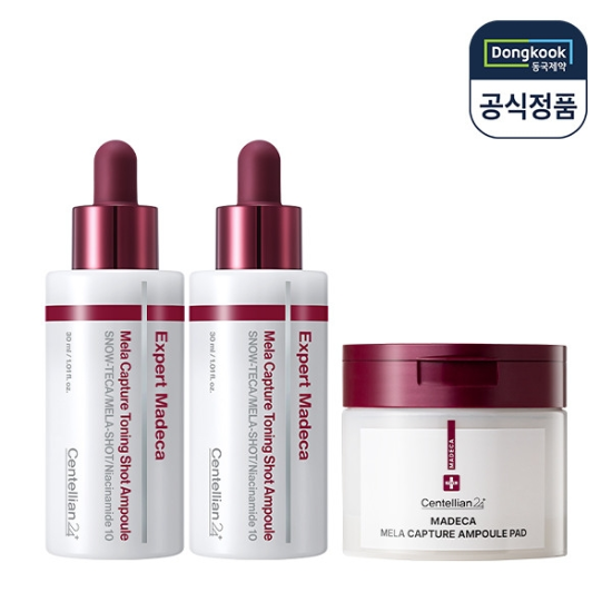센텔리안24 엑스퍼트 마데카 멜라 캡처 토닝샷 앰플 30ml 2개 멜라 캡처 앰플 패드 60매