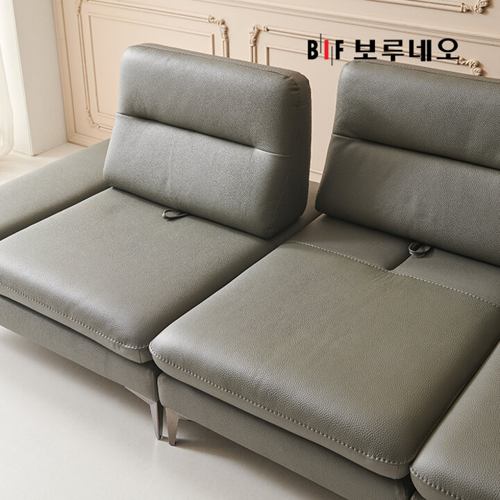BIF보루네오 디에르 모건 스윙기능 천연통가죽 6인 소파