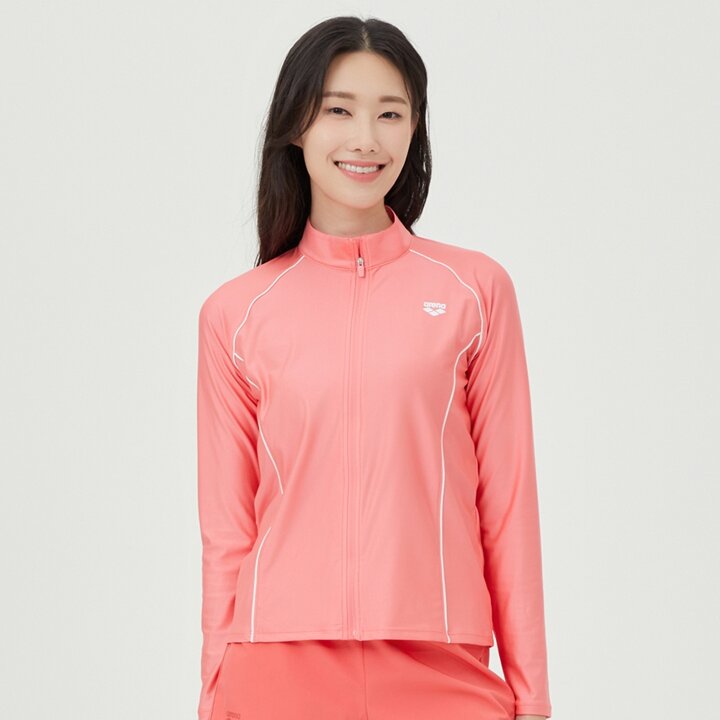 12%히든쿠폰 [아레나수영복] 엑티브 릴렉스핏 집업 래쉬가드 A4BL1QR48COR