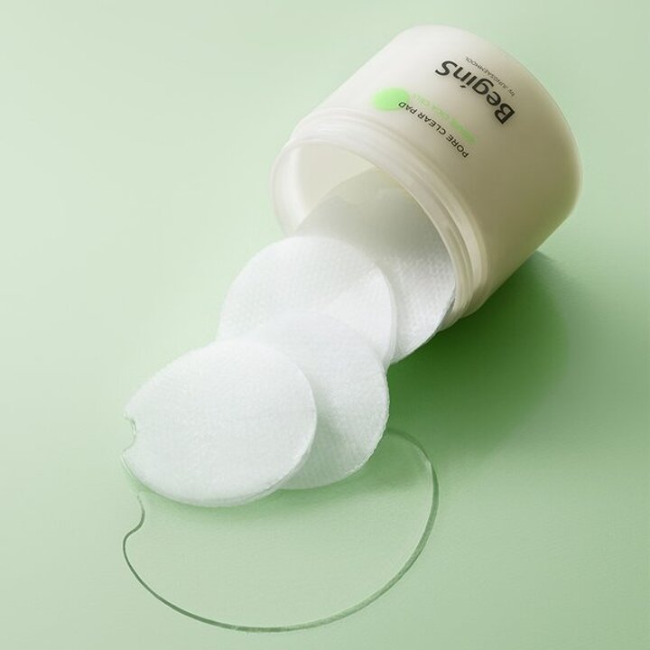 (신세계강남점)비긴스바이정샘물 포어 클리어 패드 70매 + 포어세럼5ml + 수분선크림체험분 1매