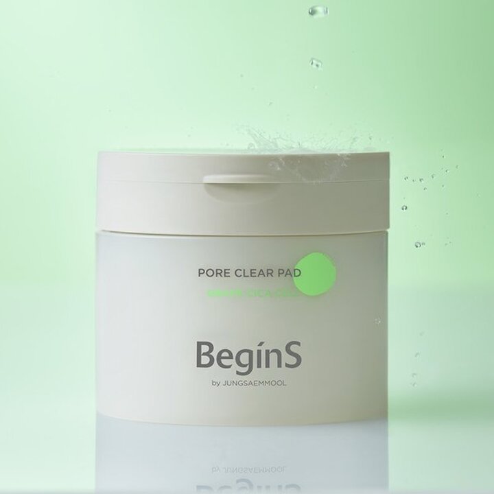 (신세계강남점)비긴스바이정샘물 포어 클리어 패드 70매 + 포어세럼5ml + 수분선크림체험분 1매