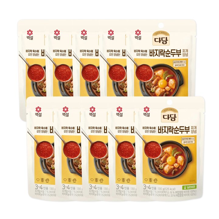 CJ 다담 순두부찌개양념 130g x10개