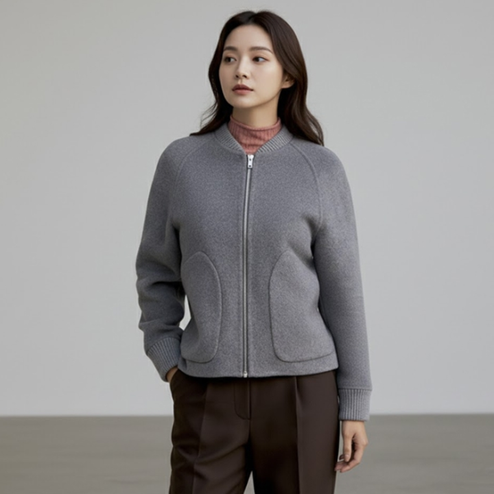 [엘루아] 울 블랜디드 핸드메이드 보머자켓 4종택1