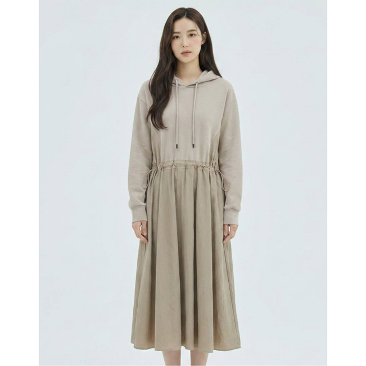 [반에이크] 후드넥 배색원피스_VB34OPQ301Z