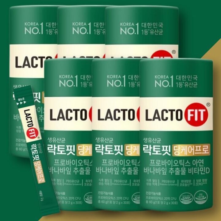 종근당건강락토핏당케어프로30포x6통혈당조절장건강유산균