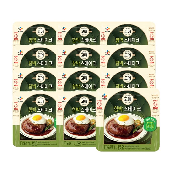 CJ제일제당 고메 함박스테이크 152g x12개
