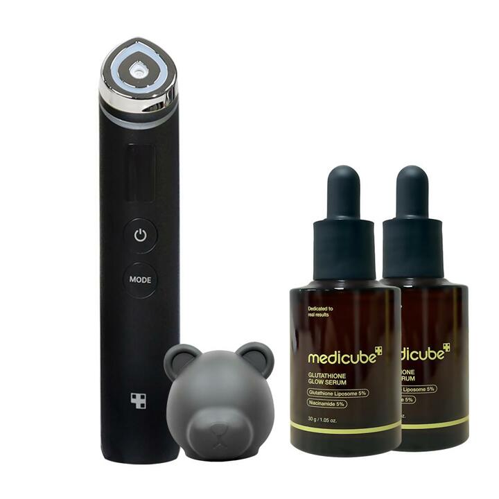 메디큐브 부스터프로블랙+베어헤드캡+앰플30g 2개 .