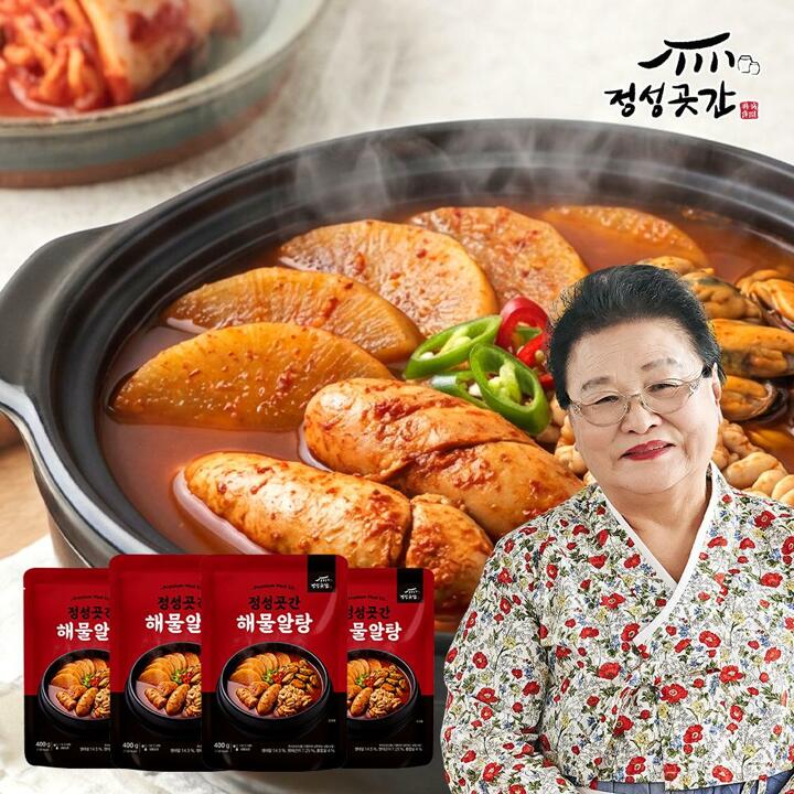 [s]정성곳간 강순의 명인의 시원 칼칼한 정성 해물알탕 400g 4팩