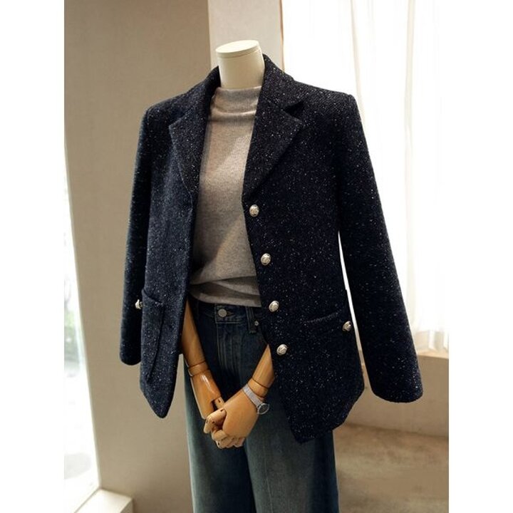 [하프클럽/헤레이스]그로프 울트위드 자켓 YMSH25FW186
