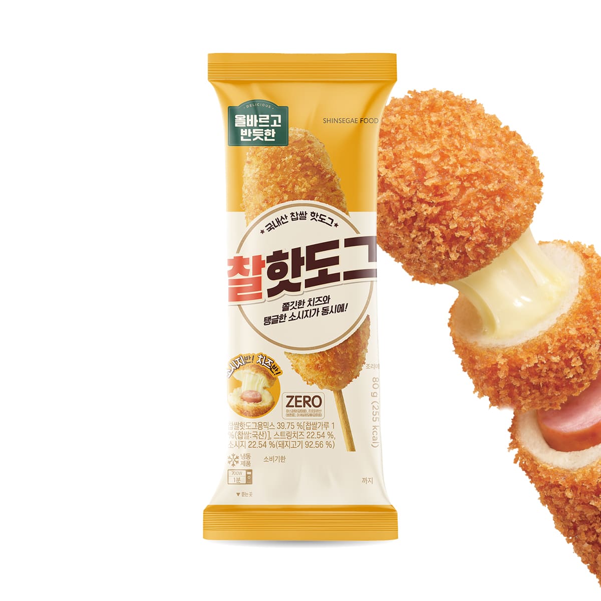 (모바일)올바르고 반듯한 찰핫도그 80g*15봉
