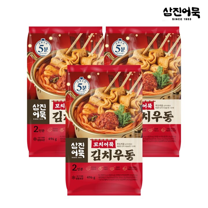 [삼진어묵] 꼬치어묵김치우동 x 3개