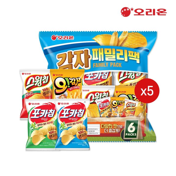 오리온 감자패밀리팩(180g) x 5개