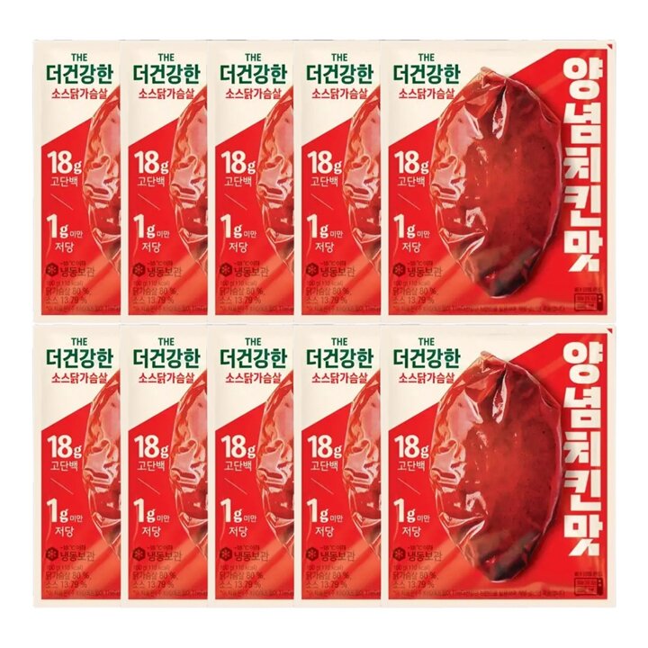 CJ제일제당 더건강한 닭가슴살 양념치킨 100g x10개 (냉동)