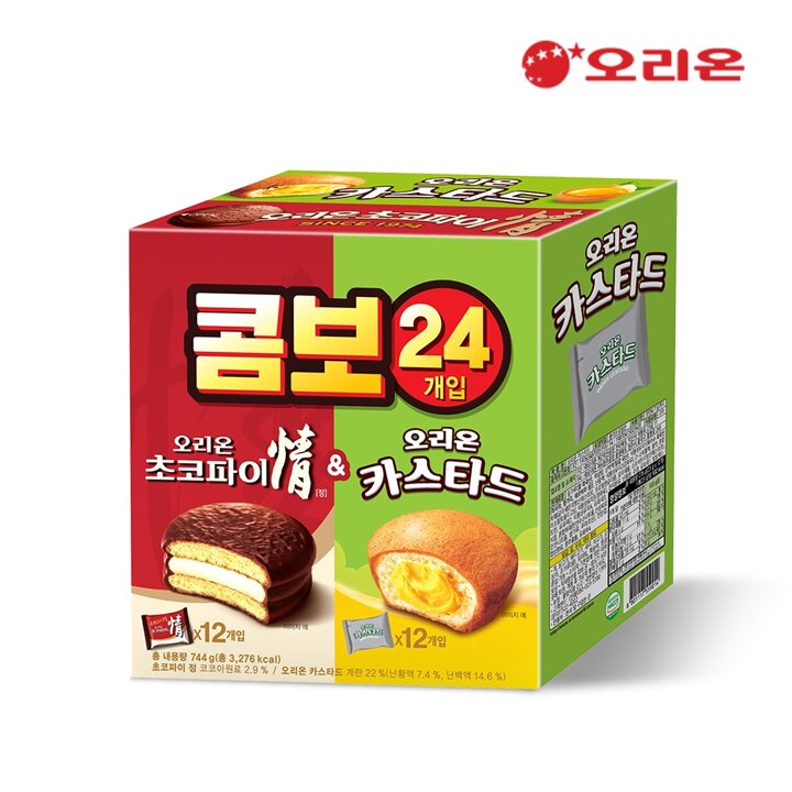 오리온 베스트파이 콤보(초코파이12P+카스타드12P)