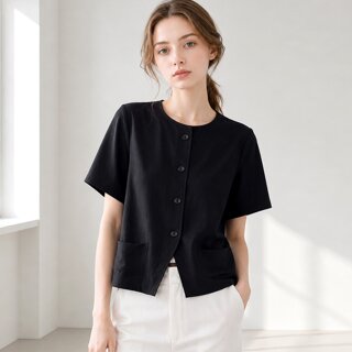 [TAG가84,000]솔리드버튼라운드자켓_S5BJK005C