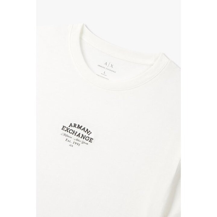 (신세계센텀점)ARMANI EXCHANGE  남성 자수 로고 숏 슬리브 티셔츠( A415130113) 화이트