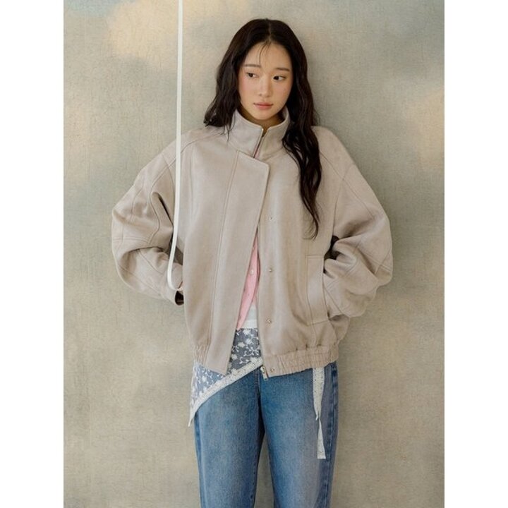 (신세계센텀점)오버핏 스웨이드 블루종 점퍼 OE6XJ874