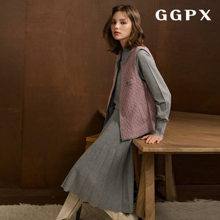 (최초가79,900원) GGPX 트위드 베스트 세트 3종(베스트+풀오버+스커트)