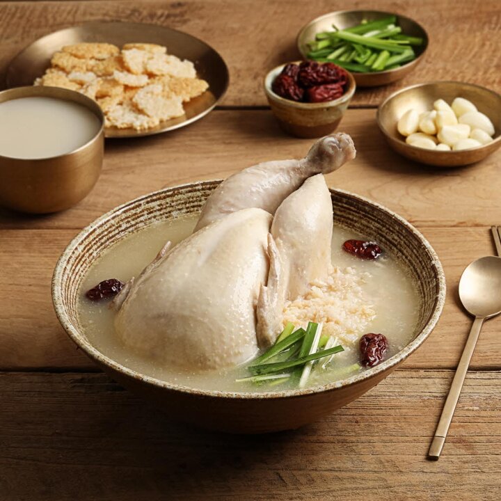 I[선의] 박미선이 선택한 한우사골 누룽지 백숙 1.2kg x 5팩, 실온보관 삼계탕