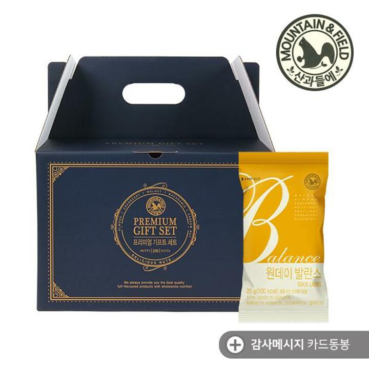 [산과들에] 하루견과 원데이 발란스골드 100봉 선물세트