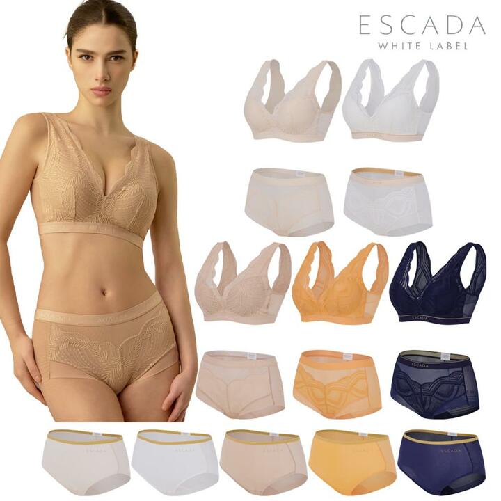 [방송히트]ESCADA 에스까다 EWBP002 빅사이즈 노와이어 런닝스타일 브라팬티 세트