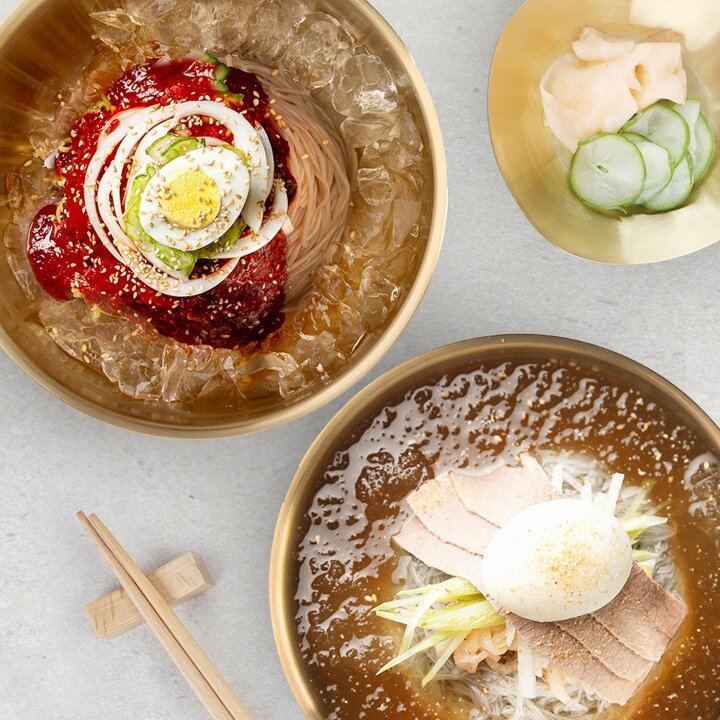 [마녀바스켓]함흥 비빔냉면5인분+물냉면5인분 (냉면2kg+육수5개+비빔장 5개)