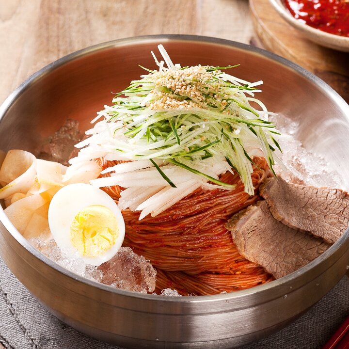 [마녀바스켓]함흥 비빔냉면5인분+물냉면5인분 (냉면2kg+육수5개+비빔장 5개)